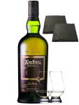 Ardbeg Corryvreckan Islay Single Malt Whisky 0,7 Liter + 2 Glencairn Glser + 2 Schieferuntersetzer quadratisch 9,5 cm