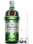Tanqueray London Dry Gin 1,0 Liter + 2 Glencairn Glser und Einwegpipette
