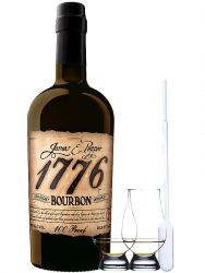 1776 Straight Bourbon Whiskey 0,7 Liter + 2 Glencairn Glser + Einwegpipette 1 Stck