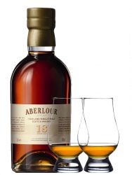 Aberlour 18 Jahre Single Malt Whisky 0,5 Liter + 2 Glencairn Glser