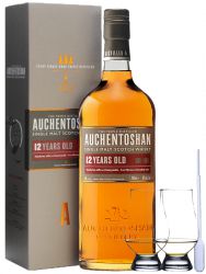 Auchentoshan 12 Jahre Single Malt Whisky 0,7 Liter + 2 Glencairn Gläser + Einwegpipette