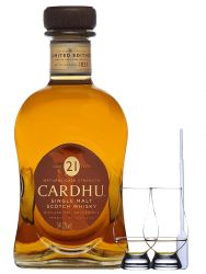 Cardhu 21 Jahre Single Malt Whisky 0,7 Liter + 2 Glencairn Glser + Einwegpipette 1 Stck
