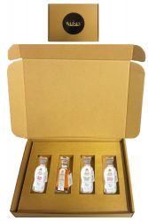 Geschenkbox mit 4 Ziegler Obstbrand Miniaturen