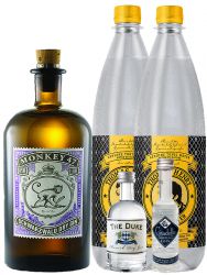 Gin-Set Monkey 47  Gin 0,5 Liter + The Duke Gin 5 cl + Citadelle Gin  5 cl + 2 x Thomas Henry Tonic 1,0 Liter
