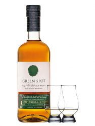 Green Spot Pure Pot Still Whiskey 0,7 Liter + 2 Glencairn Glser