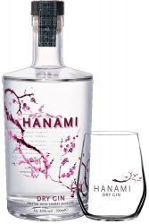 Hanami Dry Gin mit Kirschblten & Krutern 43% Vol. 0.7 L inkl. Trinkglas
