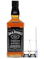 Jack Daniels Black Label No. 7 0,7 Liter + 2 Glencairn Gläser + Einwegpipette 1 Stück