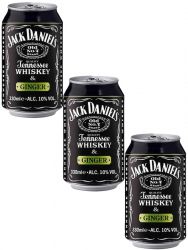 Jack Daniels & Ginger in Dose 3 x 0,33 Liter