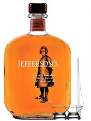 Jeffersons Kentucky Small Batch Bourbon 0,7 Liter + 2 Glencairn Glser + Einwegpipette 1 Stck