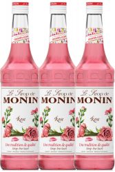 Monin Rose Sirup 3 x 0,7 Liter