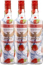 Rushkinoff Vodka & STRAWBERRY 3 x 1,0 Liter