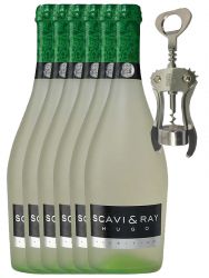 Scavi & Ray Hugo Schaumwein 6 x 0,75 Liter + 1 Stck. Scavi & Ray Flaschenffner