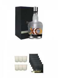 Dictador Solera Rum XO Insolent Kolumbien 0,7 Liter + Dictador Rum Glser 6 Stck + Schiefer Glasuntersetzer eckig 6 x ca. 9,5 cm Durchmesser