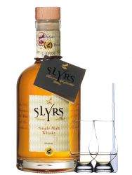 Slyrs Bavarian Whisky Deutschland 0,35 Liter + 2 Glencairn Glser + Einwegpipette 1 Stck