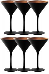 Stlzle Cocktail-und Martiniglas Elements Serie 6 Glser in schwarz bronze- 1400025EL098