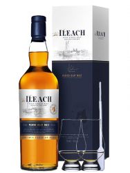 The Ileach Islay Single Original Peaty Malt Whisky 0,7 Liter + 2 Glencairn Glser + Einwegpipette 1 Stck