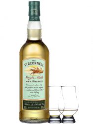 The Tyrconnell Irish Single Malt Whiskey 0,7 Liter + 2 Glencairn Glser