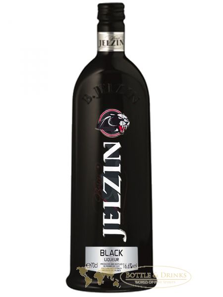 Ликер темный. Ликер Boris Jelzin. Ликер в черной бутылке.