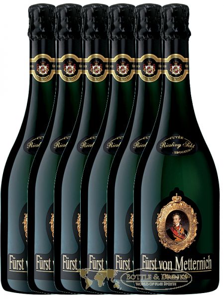Fürst von Metternich Riesling Sekt Trocken Deutschland 6 x 0,75 Liter -  Bottle & Drinks - Whisky, Rum & Spirituosen Online Shop