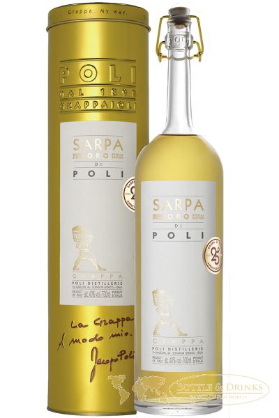 Jacopo Poli Sarpa Oro di Poli Grappa Italien 0,7 Liter - Bottle & Drinks -  Whisky, Rum & Spirituosen Online Shop