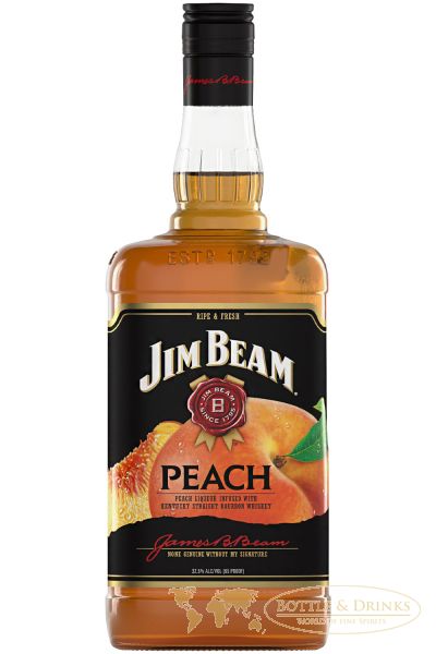 Jim Beam - PEACH - Whiskey-Likör 0,7 Liter - Bottle & Drinks - Whisky, Rum  & Spirituosen Online Shop | Likör