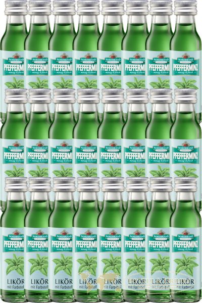Nordbrand Pfefferminzlikör 24 x 0,02 Liter Minis - Bottle & Drinks -  Whisky, Rum & Spirituosen Online Shop | Likör