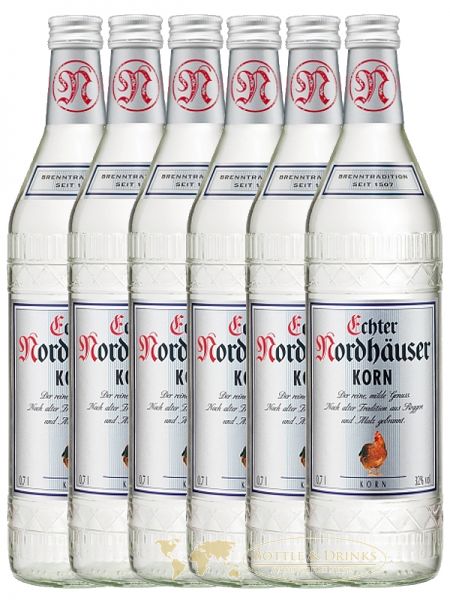 Echter Nordhäuser Doppelkorn Deutschland 38 % 6 x 0,70 Liter - Bottle &  Drinks - Whisky, Rum & Spirituosen Online Shop