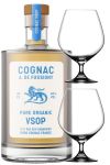 A. De Fussigny Cognac VSOP PURE ORGANIC (6737) mit Geschenkpackung und 2 Gläsern 0,7 Liter