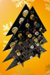 Adventskalender befllt aus Plexiglas mit 24 Whisky-Miniaturen
