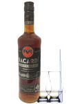 Bacardi Carta Negra Black Rum Bahamas 0,7 Liter + 2 Glencairn Gläser + Einwegpipette 1 Stück