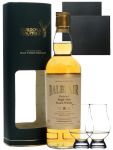 Balblair 10 Jahre Single Malt Whisky Gordon & MacPhail 0,7 Liter + 2 Glencairn Glser + 2 Schieferuntersetzer 9,5 cm