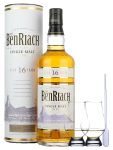 BenRiach 16 Jahre Single Malt Whisky 0,7 Liter + 2 Glencairn Gläser und Einwegpipette