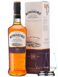 Bowmore 18 Jahre Islay Single Malt Whisky 0,7 Liter + 2 Glencairn Gläser