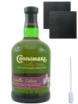 Connemara Distillers Edition Single Malt Irish Whiskey 0,7 Liter + 2 Schieferuntersetzer 9,5 cm + Einwegpipette 1 Stück