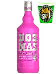 Dos Mas PINK SHOT mit Vodka 0,7 Liter + Jello Shot Waldmeister Wackelpudding mit Wodka 42 Gramm Becher