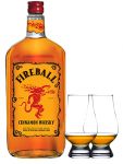 Fireball Whisky Zimt Likör Kanada 0,7 Liter + 2 Glencairn Gläser