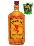 Fireball Whisky Zimt Likör Kanada 0,7 Liter + Jello Shot Waldmeister Wackelpudding mit Wodka 42 Gramm Becher