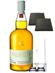 Glenkinchie 12 Jahre Single Malt Whisky 0,7 Liter + 2 Glencairn Gläser + 2 Schieferuntersetzer quadratisch ca. 9,5 cm + Einwegpipette