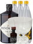 Hendricks Gin 0,7 Liter + 2 Hendricks Ballon Gläser + 1 x Filliers Miniatur + 3 Thomas Henry Tonic Water 1,0 Liter
