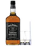 Jack Daniels Black Label No. 7 - Bourbon Whiskey 3,0 Liter + 2 Glencairn Gläser + Einwegpipette 1 Stück