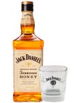 Jack Daniels Honey Whisky Likör 1,0 Liter + Jack Daniels Glas