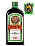 Jägermeister aus Deutschland 0,7 Liter + Jello Shot Waldmeister Wackelpudding mit Wodka 42 Gramm Becher