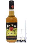 Jim Beam APPLE Whiskey 0,7 Liter + 2 Glencairn Gläser und Einwegpipette