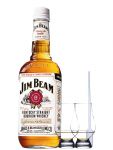 Jim Beam Bourbon Whiskey 0,7 Liter + 2 Glencairn Gläser + Einwegpipette 1 Stück