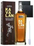 Kavalan Classic Whisky 0,7 Liter + 2 Schieferuntersetzer quadratisch ca. 9,5 cm + Einwegpipette