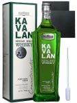Kavalan Concertmaster Single Malt Whisky 0,7 Liter + 2 Schieferuntersetzer 9,5 cm + Einwegpipette 1 Stück