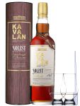Kavalan Solist Sherry Single Malt Whisky 0,7 Liter + 2 Glencairn Gläser + Einwegpipette 1 Stück