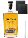 Kilbeggan 8 Jahre Single Grain Irish Whiskey 0,7 Liter + 2 Schieferuntersetzer 9,5 cm + Einwegpipette 1 Stück