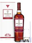 Macallan Ruby 1824 Edition Single Malt Whisky 0,7 Liter + 2 Glencairn Gläser und Einwegpipette
