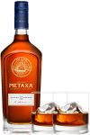 Metaxa 12* Sterne 12 Jahre alt in Geschenkverpackung mit 2 Gläsern 0,7 Liter